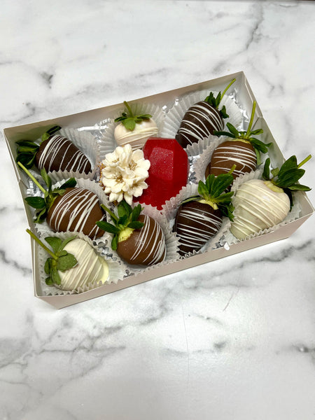 Strawberries with Chocolate Heart
