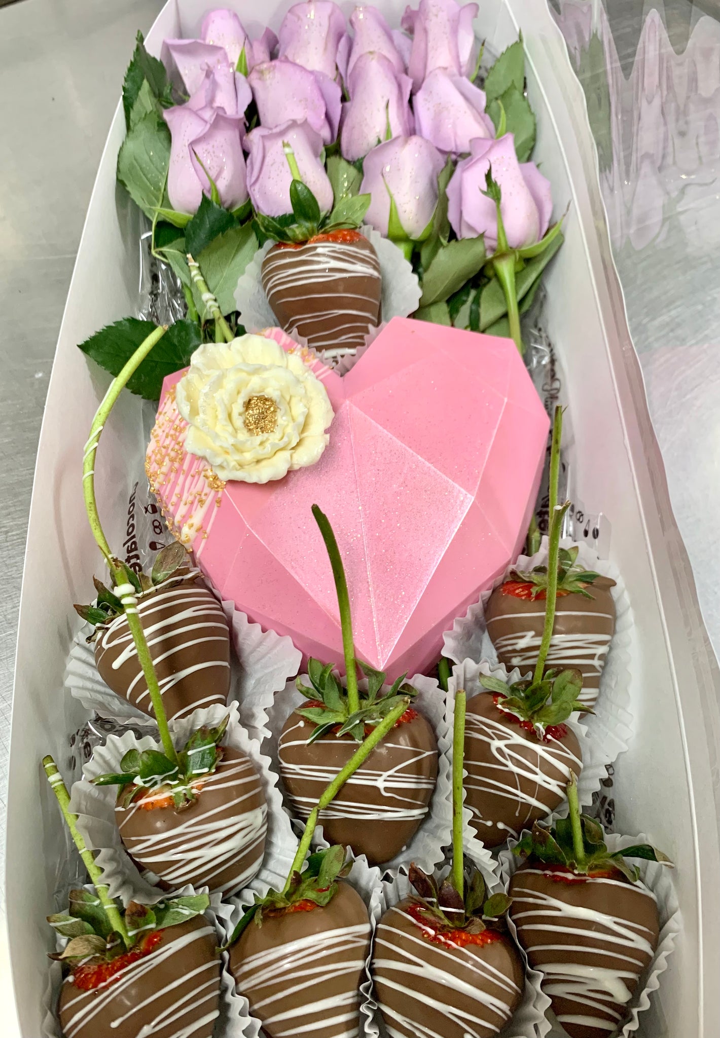 Rose Box with Strawberries