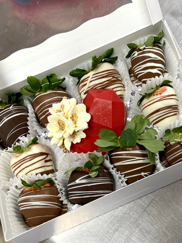 Strawberries with Chocolate Heart